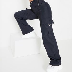 Shape Black Buckle Detail Cargo